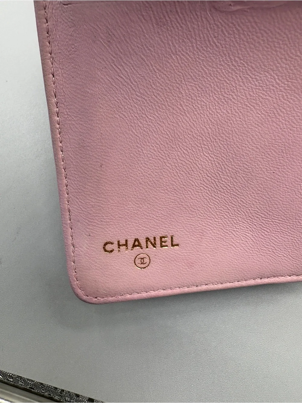 Chanel Black Quilted Leather Bifold Wallet Pink Interior With COA